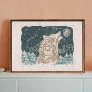 Relief Print - Howling