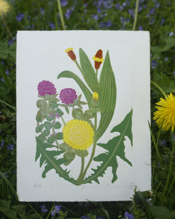 Relief Print - Weeds