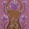 Magnolia Feminine Botanical Blockprint Magnolia