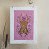 Magnolia Feminine Botanical Blockprint Magnolia