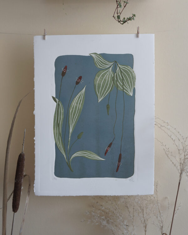 Botanical Blockprint Plantago