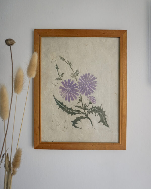 Botanical Blockprint Chicory