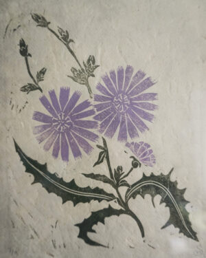 Botanical Blockprint Chicory