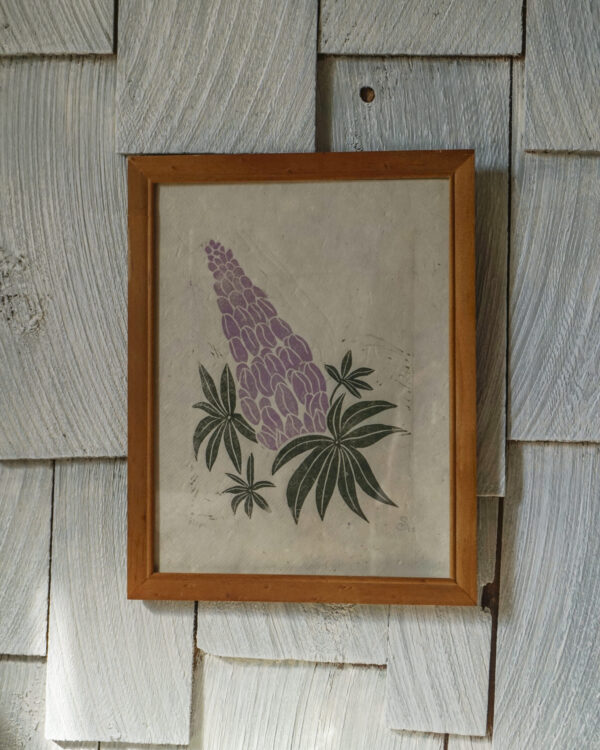 Botanical Blockprint Lupins