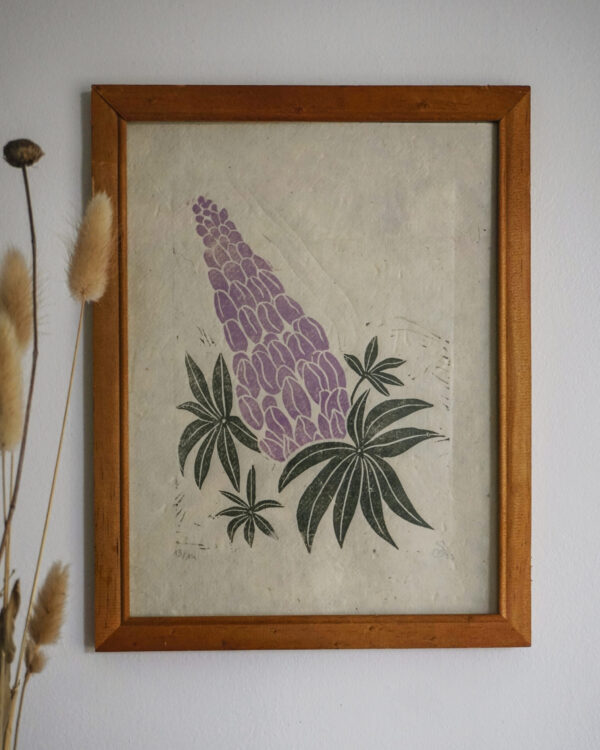 Botanical Blockprint Lupins