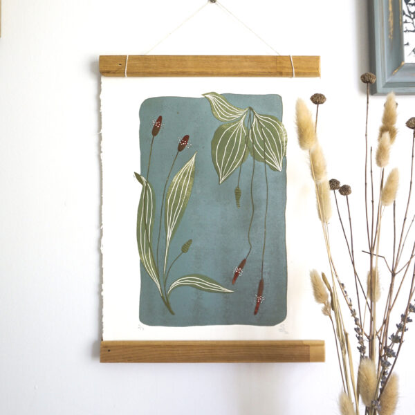 Botanical Blockprint Plantago