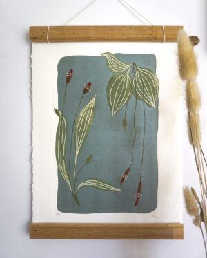 Botanical Blockprint Plantago