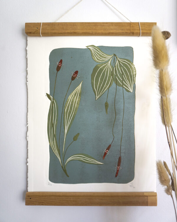 Botanical Blockprint Plantago