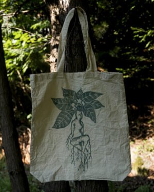 Handprinted Artwork Totebags Mandragora
