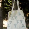 Handprinted Artwork Totebags Blueberries
