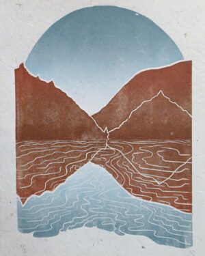 Hand-carved Blockprint Laurentides Autumn