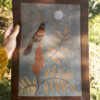 Botanical Blockprint Sumac Redwinged-Blackbird