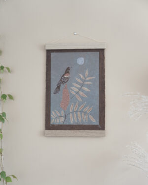 Sumac Botanical Blockprint Sumac Redwinged-Blackbird