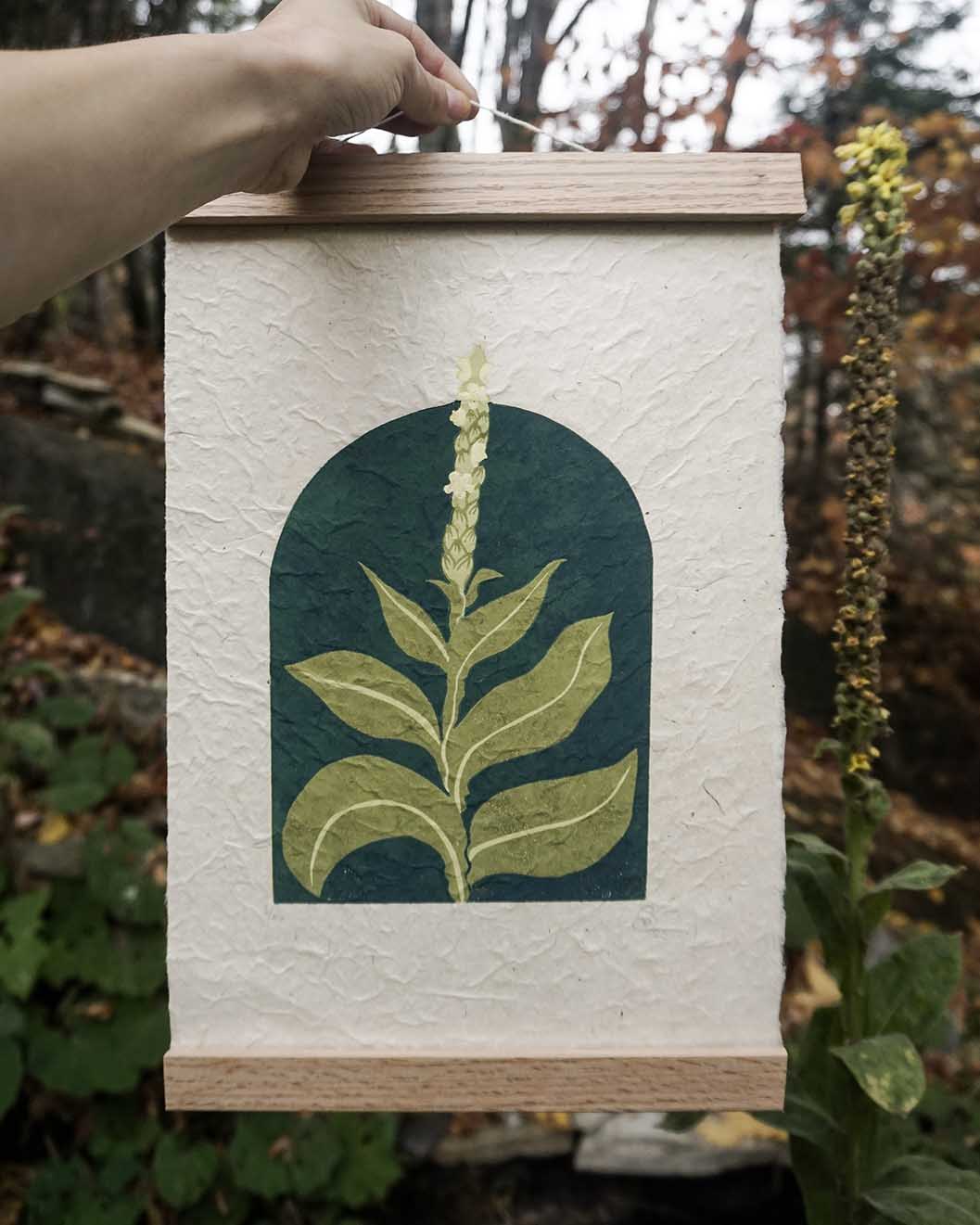Botanical Blockprint Mullein
