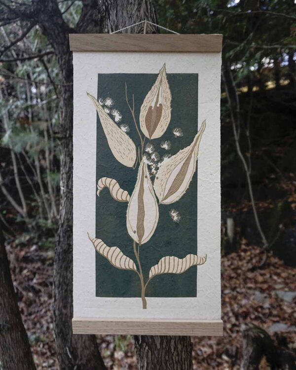 Botanical Blockprint Common Milkweed