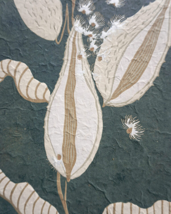 Botanical Blockprint Common Milkweed