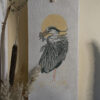 Hand-carved Blockprint Great Heron