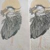 Grand Heron Hand-carved Blockprint Great Heron