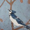 Geai Bleue Botanical Blockprint Blue Jay