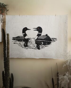 Botanical Print Loon Fauna