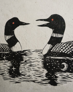 Botanical Print Loon Fauna