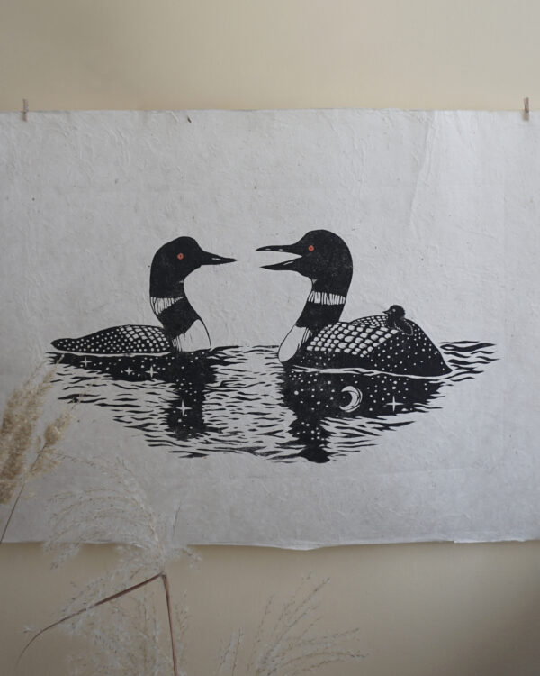 Botanical Print Loon Fauna