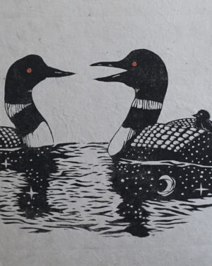 Botanical Print Loon Fauna