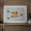 Bernaches Blockprint Canadian Goose Migration