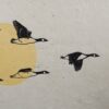 Bernaches Blockprint Canadian Goose Migration