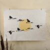 Bernaches Blockprint Canadian Goose Migration