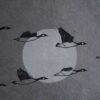 Bernaches night Blockprint Canadian Goose Migration