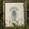 Hand-carved Blockprint Cigale