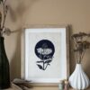Echinacea persian blue Botanical Blockprint Echinacea Herb