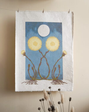 Botanical Blockprint Coltsfoot Tussilago