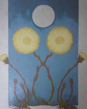 Botanical Blockprint Coltsfoot Tussilago