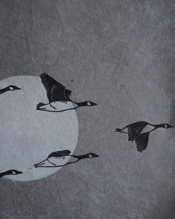 Blockprint Canada Goose Migration