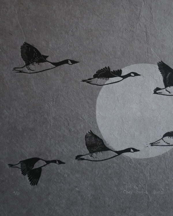 Blockprint Canada Goose Migration