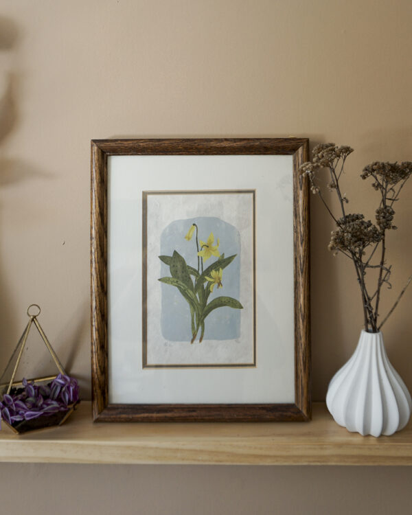 Trout Lily Botanical Blockprint Tout Lily