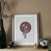 Ghostpipe Rostlila Botanical Blockprint Indian Ghostpipe
