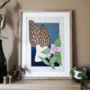 Botanical Blockprint Morilles Trillium