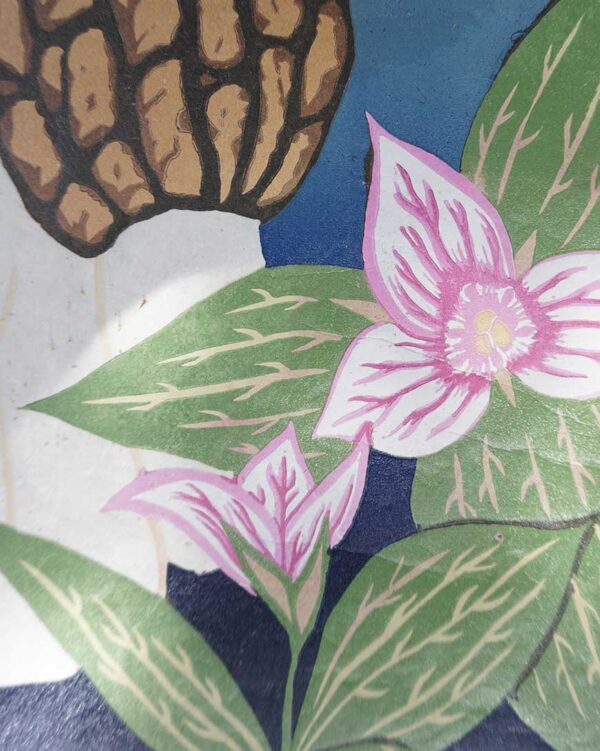 Botanical Blockprint Morilles Trillium