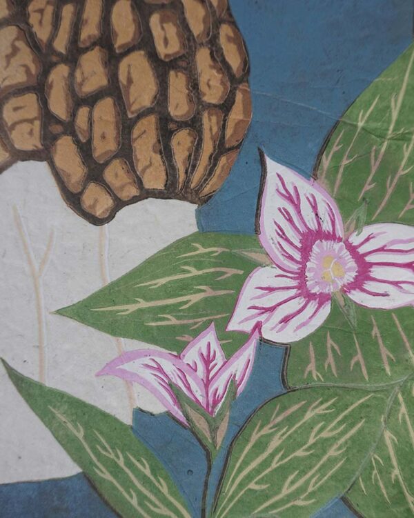 Botanical Blockprint Morilles Trillium