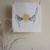 Blockprint black white Warbler