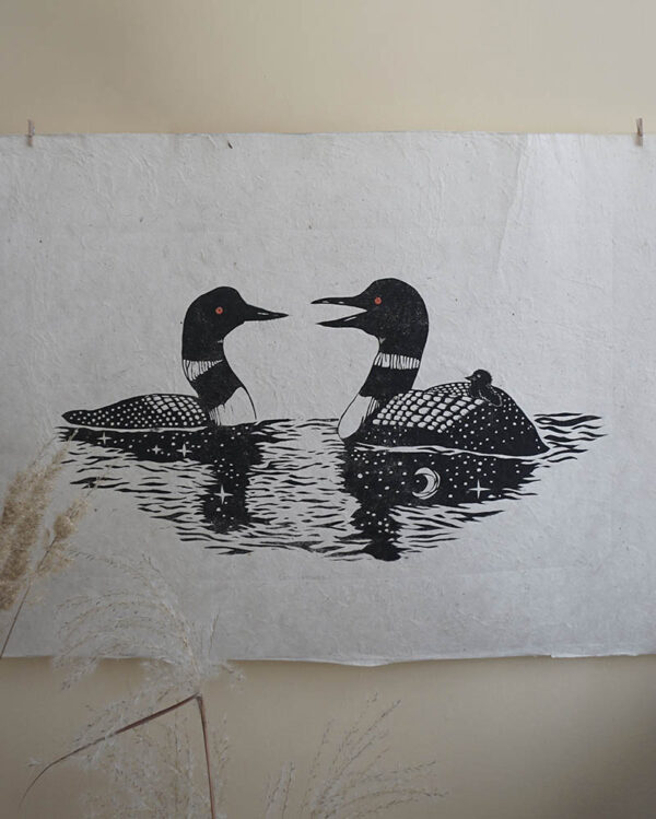 Botanical Print Loon Fauna