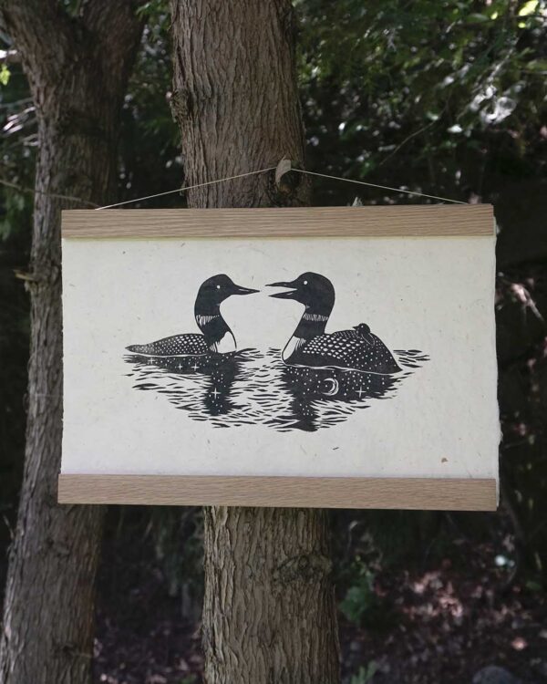 Botanical Print Loon Fauna