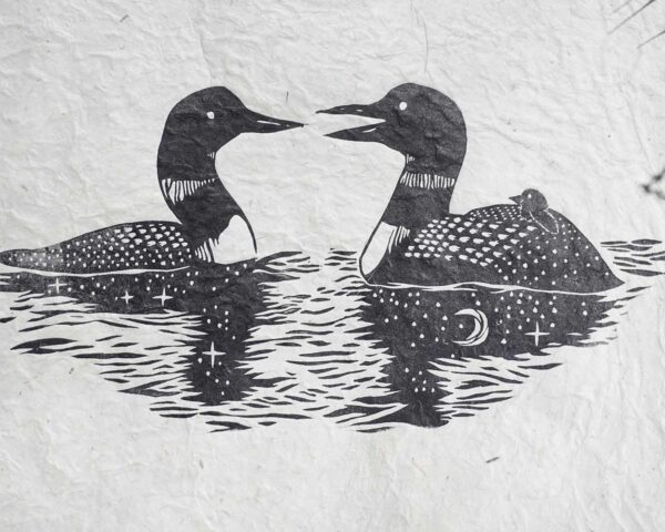 Botanical Print Loon Fauna