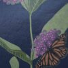 Monarch Métamorphose Dark Blue Botanical Blockprint Monarch Métamorphose