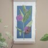 Monarch Métamorphose Light Blue Botanical Blockprint Monarch Métamorphose