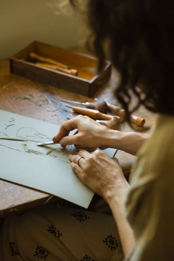 Sarah Samares Carving