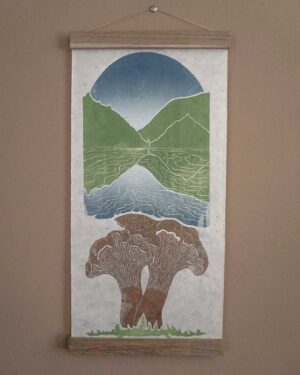 Hand-carved Blockprint Laurentides Chanterelle